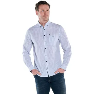 Engbers Langarmhemd Herren Hemd gemustert, Brilliantblau blau 6XL