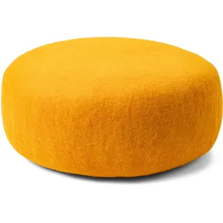 myfelt Pouf Ockergelb Filz Colour Pouf, 100% reine Schurwolle, Erhältlich in verschiedenen Größen gelb 48 cm x 18 cm