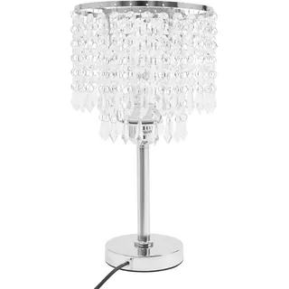 Wulimasun Nachttischlampe aus Kristall, Tischlampe LED aus Kristall, 220 V, E27, mit Druckknopfschalter, für Wohnzimmer, Schlafzimmer, Esszimmer