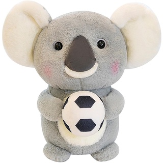 Trayosin Koala Plüschtiere Plüsch Kawaii Kuscheltier mit Ball für Kinder Mädchen, Jungen Flauschiger Stofftier Koala zum Spielen, Sammeln & Kuscheln – Gemütliches Schmusetier (Fußball,40cm)