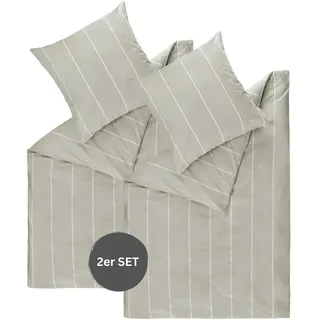 Esprit HARPLINES Gestreift Grau 135 x 200 cm + 80 x 80 cm