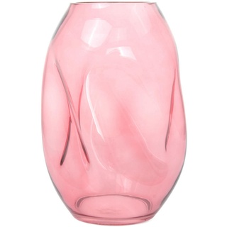 Vase, Rosa, Glas, zylindrisch, 15x25x15 cm, mundgeblasen, handgemacht, Dekoration, Vasen, Glasvasen