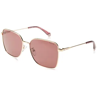 Polaroid PLD 4158/G/S/X Damen-Sonnenbrille Vollrand Eckig Metall-Gestell, Gold