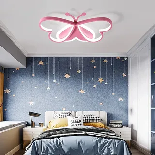 Deckenleuchte Led Dimmbar Schlafzimmer Deckenlicht Chic MäDchen Lampe Schmetterlingsform Deckelicht Schmetterling Lampen Licht Decken Leuchte Schmetterlinge Kinderzimmerlampe Kristallleuchter