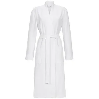 Ringella Unisex-Bademantel aus Frottee mit Bindegürtel, aufgesetzte Taschen, Baumwolle, Kimono-Kragen, Gürtel, saugstark & pflegeleicht weiß M