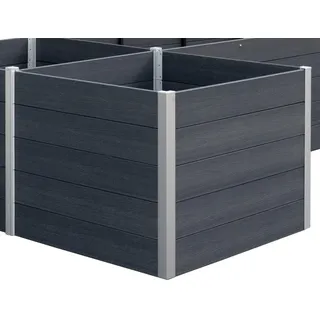 Hochbeet-Anbauelement WPC anthrazit 100 x 100 x 75 cm