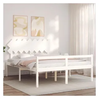 vidaXL Seniorenbett 160 x 200 cm Weiß
