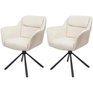 MCW Esszimmerstuhl K33 Kunstleder creme 2er Set