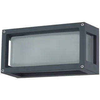 LUCANDE Außenwandleuchte Aluminium 9,5 cm x 25 cm x 12,5 cm 1x grau|schwarz