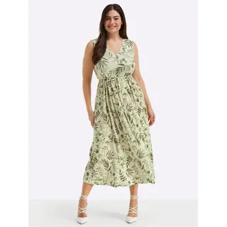 sheego Maxikleid Gemustert Beige 50