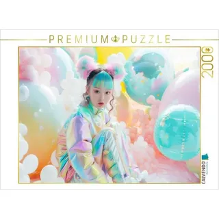 CALVENDO Puzzle Charaktere in einer bunten Welt im Anime-Stil 2000 Teile Lege-Größe 90x67cm Foto-Puzzle für glückliche Stunden