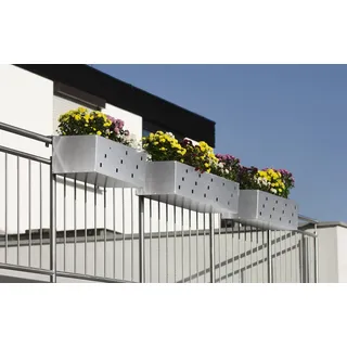 reinkedesign Marken Blumenkasten aus Edelstahl inkl. Befestigungsmaterial, Made in Germany! (81.5)