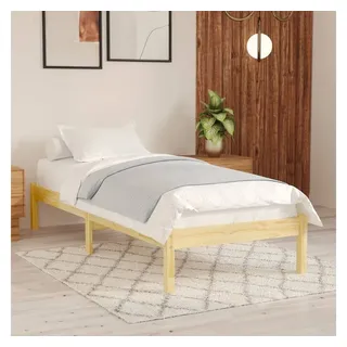 vidaXL Massivholzbett  90 x 200 cm braun