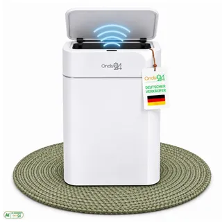ONDIS24 Mülleimer Sensor Papierkorb Marlene mit Infrarot-Sensor, Soft Close, in 12/16/50 Liter für hygienische Abfallentsorgung 12 l