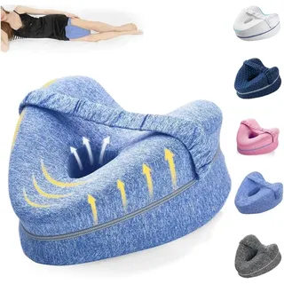 Beinkissen, Kniekissen Für Seitenschläfer, Ausrichtungskissen Für Seitenschläfer, Beinkissen Zum Schlafen, Kniekissen Zum Schlafen Zur Linderung Von Beinschmerzen, Blau