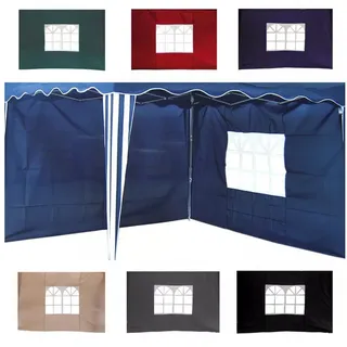 Mojawo Pavillon-Ersatzdach 2er Seitenteile Fenster Seitenwand Alu-Faltpavillon Pavillon 300x300cm, 3 x 3 cm grün