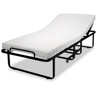BEDBOX BED BOX Gästebett, Schwarz, Metall, Höhe ca. 10 cm, 90x200 cm, Schlafzimmer, Betten, Klappbetten