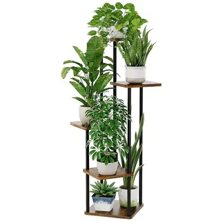 bamworld Blumenständer 30 x 130 cm Braun/Schwarz