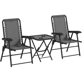 Outsunny Bistro Set 3-tlg. Dunkelgrau
