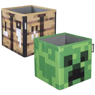 Porta Minecraft Aufbewahrungsboxen aus Stoff, 2 Stück