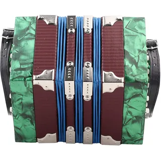 Shipenophy Leicht zu erlernen, Concertina Akkordeon Konzertina für Trainingsübungen für Anfänger zu spielen(Green)