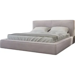 FURMEB24 - KALI 140 x 200 cm - Boxspringbett mit MATRAZE und zwei Bettk€sten - Polsterbett mit Holzrahmen - Doppelbett mit hohem Kopfteil - Jasmi... - Rosa