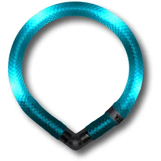 LEUCHTIE® Mini Leuchthalsband Hund batteriebetrieben, wasserdichtes LED Halsband, Leuchtband für Hunde 50 h Leuchtdauer, enorm hell für kleine Hunde, türkis Größe 27,5