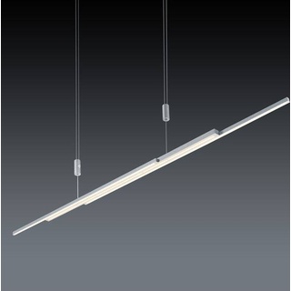 Bankamp LED-Pendelleuchte L-Lightline Alu, Eisen, Stahl & Metall Silber Nickel matt