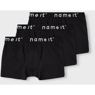 NAME IT Nkmboxer 3p Noos Unterhose, schwarz, 92 EU - 92