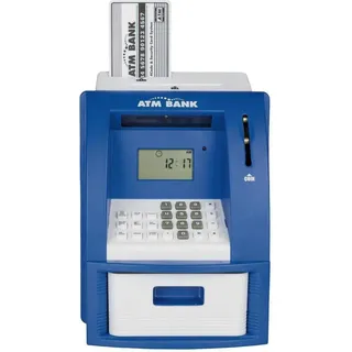 Idena Spardose Geldautomat Digital mit Sound, blau