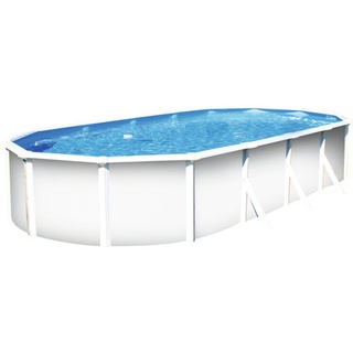 Aufstellpool Stahlwandpool-Set Planet Pool Vision-Pool Classic Solo oval 610x375x120 cm inkl. Einbausimmer weiss