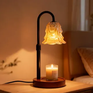 Guniata Kerzenwärmer Lampe,Candle Warmer mit Timer und Dimmer,4 Stufig Dimmbar,Höhenverstellbar,Duftlampe für Ätherische Öle,für Zuhause,Schlafzimmer,Dekoration,ohne Halogenlampe und Aromadiffusor