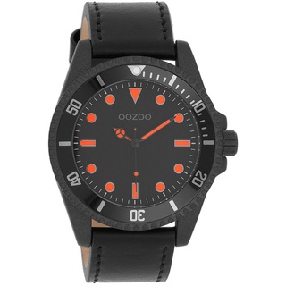 Oozoo Herren Armbanduhr Timepieces Analog Leder schwarz UOC11119