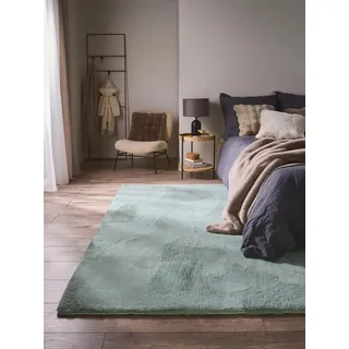 benuta Fellteppich Dave, rechteckig, Höhe: 21 mm, Teppich Wohnzimmer, Schlafzimmer, Esszimmer, Flur, Kunstfaser, Cozy grün 230 cm x 340 cm x 21 mm