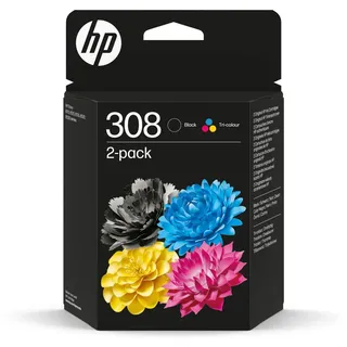 HP 308 schwarz + CMY