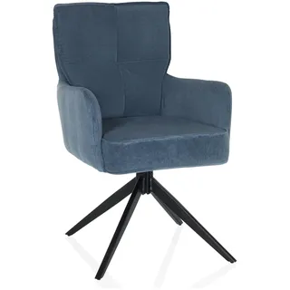 hjh living Polsterstuhl TARUGO Cord blau