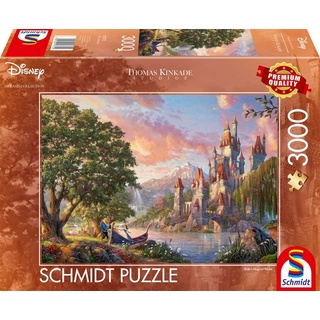 Schmidt Spiele Puzzle 3000 Teile Puzzle Thomas Kinkade Disney Belle's Magical World 57372, 3000 Puzzleteile