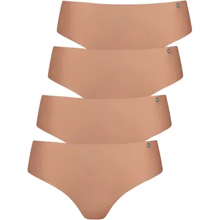 Brasilslip LISCA "4er Pack Damen Brazilian Slip Clean Cut Everyday", Damen, Gr. S, rosa (rose blush), Obermaterial: 86% Baumwolle CO. 14% Elasthan EL., Unterhosen