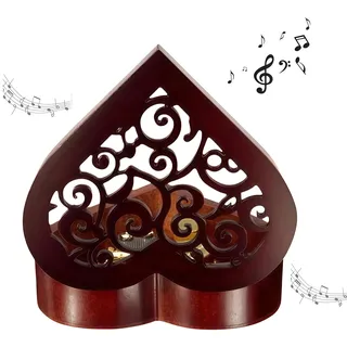 Cuzit Holz Herz spieluhr Aufziehen hölzerne Herzform spieluhr sterntaler Liebesgeschichte spieluhren Kinder Geschenk Kuscheltier Geschenke