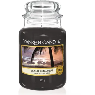 Yankee Candle Duftkerze im Glas (groß) | Black Coconut | Kerze mit langer Brenndauer bis zu 150 Stunden | Perfekt zum Muttertag | Geschenke für Frauen