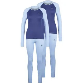 Odlo Active Warm Eco Langarm-basisschicht-set Blau Heron-Skipper Blue XL