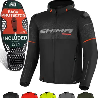 SHIMA Drift+ Textiljacke Schwarz/Rot 3XL