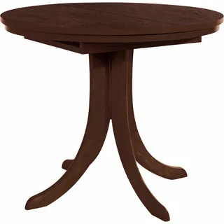 Esstisch HOME AFFAIRE "Rom" Tische Gr. B/H/T: 90 cm x 76 cm x 90 cm, mit Auszug, braun (nussbaum dunkel) Esstische rund oval ausziehbar auf 125 cm
