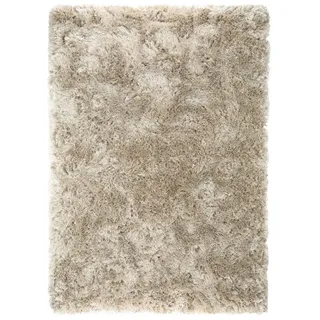 Hochflor-Teppich Bright, benuta, rechteckig, Höhe: 71 mm, Kunstfaser, Berber, Ethno-Style, Wohnzimmer beige|weiß 70 cm x 140 cm x 71 mm