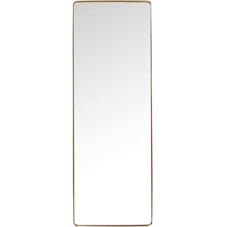 Kare Design Spiegel Curve, Brass, Standspiegel, Ganzkörperspiegel, Glas, Stahl Rahmen, rechteckig, 200x70 cm (L/B)