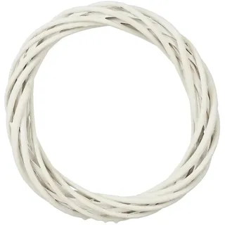Mica Decorations Kranz Weide 4 cm x Ø 20 cm Weiß