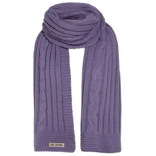 Knit Factory Schal Elin Schals 200x50 cm Glatt Lila, (1-St), Schal Strickschal Umhängetuch Tuch Strickware bunt