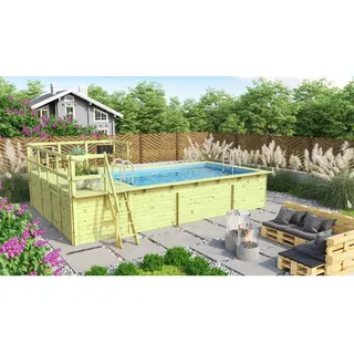 Karibu Rechteck Pool Modell 3 Variante C 530 x 350 x 124 cm