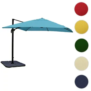 MVG Gastronomie-Ampelschirm »MVG-A96«, 360 x 300 cm, mit Schirmständer, 360° drehbar - tuerkis