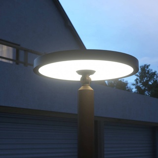 Lucande LED-Außenleuchte Akito, Alu, grafitgrau, 220 cm